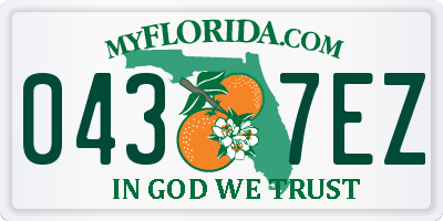 FL license plate 0437EZ
