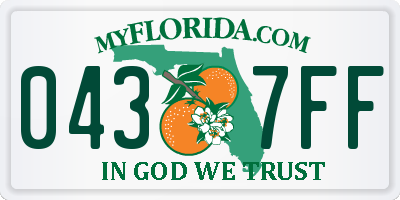 FL license plate 0437FF