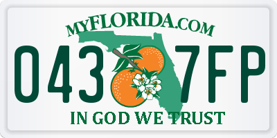 FL license plate 0437FP