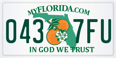 FL license plate 0437FU