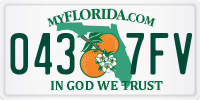 FL license plate 0437FV