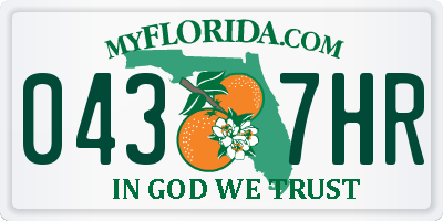 FL license plate 0437HR