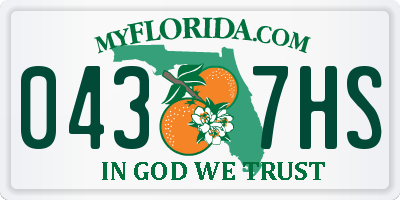 FL license plate 0437HS