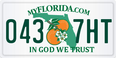 FL license plate 0437HT