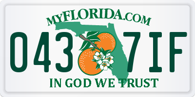 FL license plate 0437IF