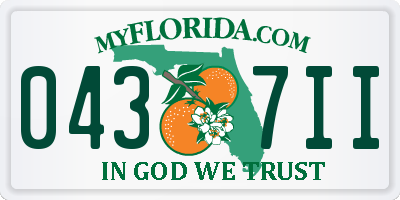 FL license plate 0437II
