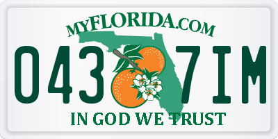 FL license plate 0437IM
