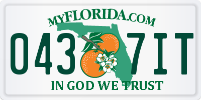 FL license plate 0437IT