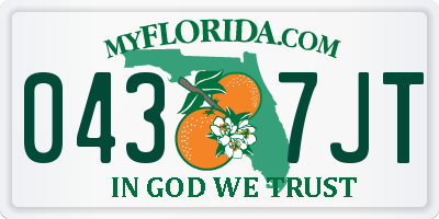 FL license plate 0437JT