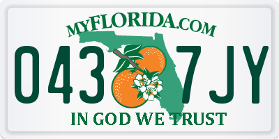 FL license plate 0437JY