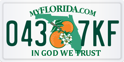 FL license plate 0437KF