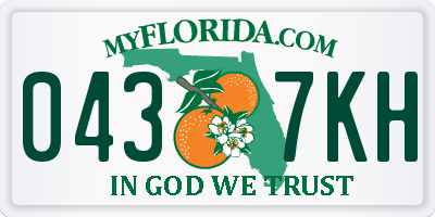 FL license plate 0437KH