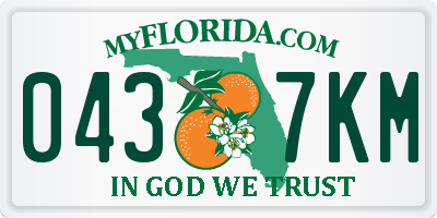 FL license plate 0437KM