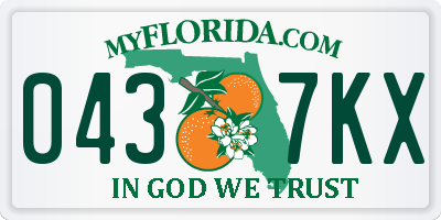 FL license plate 0437KX