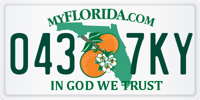 FL license plate 0437KY