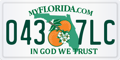 FL license plate 0437LC