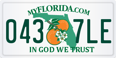 FL license plate 0437LE