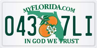 FL license plate 0437LI
