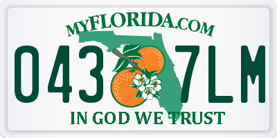 FL license plate 0437LM