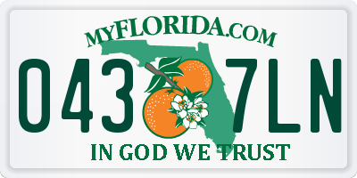 FL license plate 0437LN