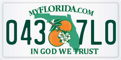 FL license plate 0437LO