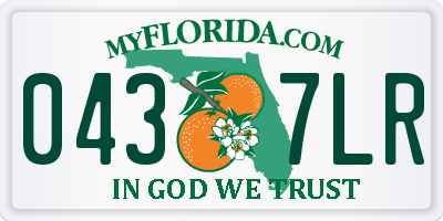 FL license plate 0437LR