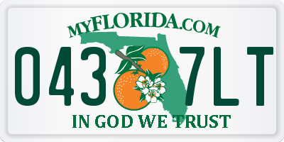 FL license plate 0437LT