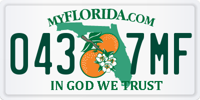 FL license plate 0437MF