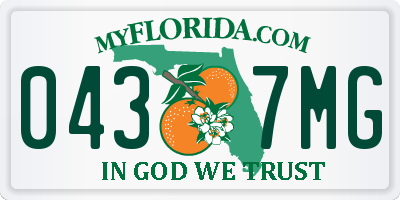 FL license plate 0437MG