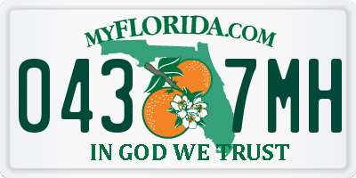 FL license plate 0437MH