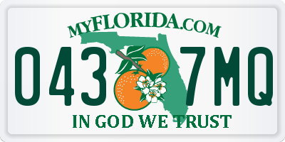 FL license plate 0437MQ