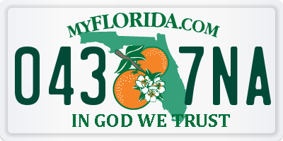 FL license plate 0437NA