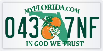 FL license plate 0437NF