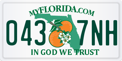 FL license plate 0437NH