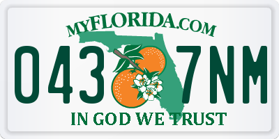 FL license plate 0437NM