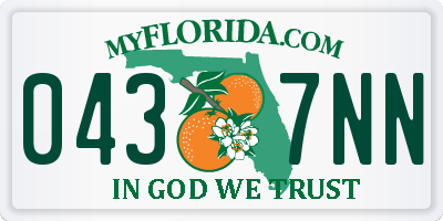 FL license plate 0437NN