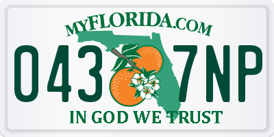 FL license plate 0437NP