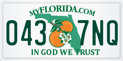 FL license plate 0437NQ