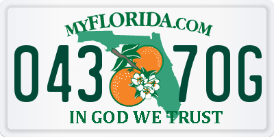 FL license plate 0437OG