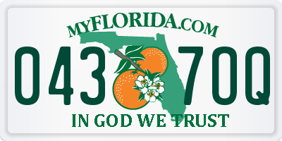 FL license plate 0437OQ