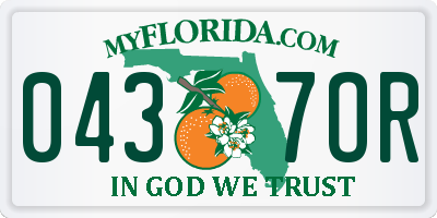 FL license plate 0437OR