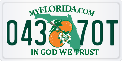 FL license plate 0437OT