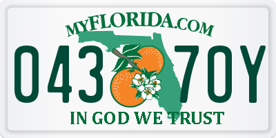 FL license plate 0437OY