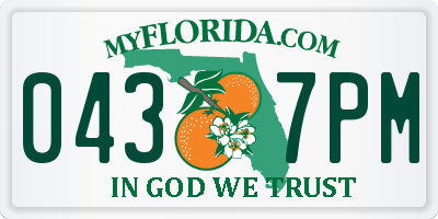 FL license plate 0437PM