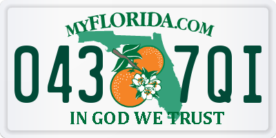 FL license plate 0437QI