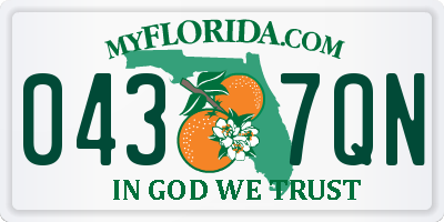 FL license plate 0437QN