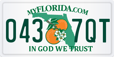 FL license plate 0437QT