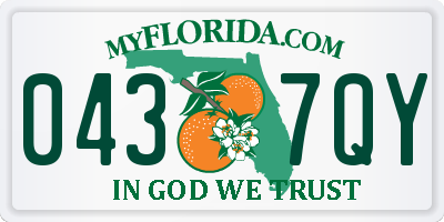 FL license plate 0437QY