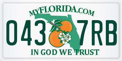 FL license plate 0437RB