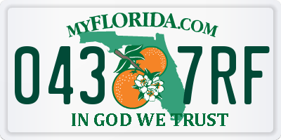 FL license plate 0437RF